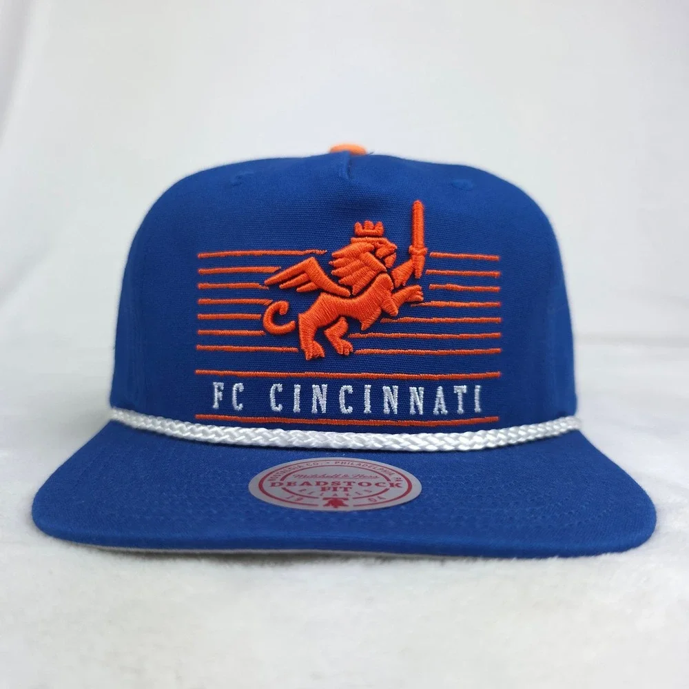 Cincinnati FC Mitchell & Ness MLS Deadstock Fit Snapback Hat Cap 3D Art Rope NWT